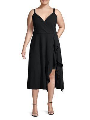 Rachel Rachel Roy Plus Plus Ruffle Asymmetric Dress