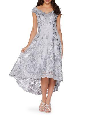 Quiz Floral Embroidered Gown