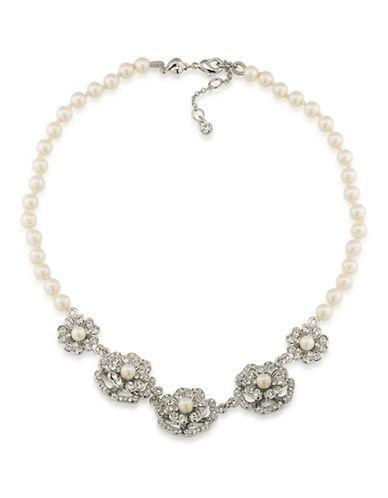 Carolee Grand Entrance Faux Pearl Floral Necklace