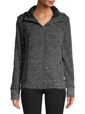 Calvin Klein Performance Faux-shearling Lined Zip Hoodie