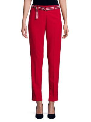 T Tahari Striped Cigarette Trousers