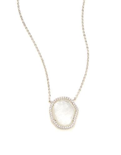 Nadri Mother-of-pearl And Sterling Silver Pendant Necklace