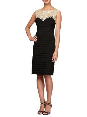 Alex Evenings Textured Sheath Dress