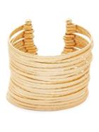 Design Lab Hammered Goldtone Cuff Bracelet
