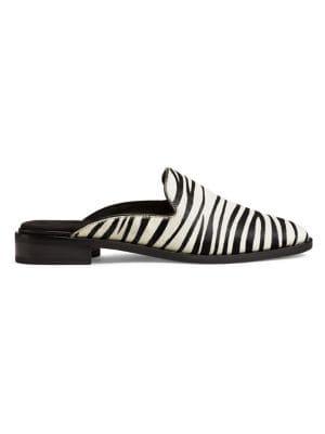Aerosoles Zebra-printed Calf-hair Mules