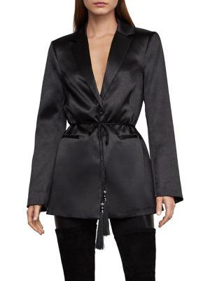 Bcbgmaxazria Satin Tie-waist Blazer