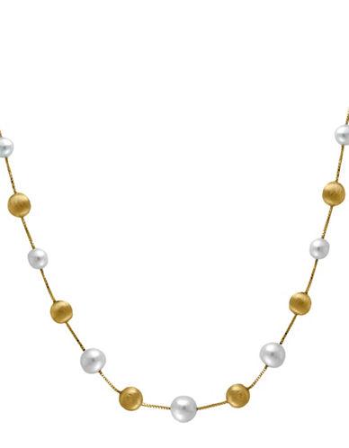 Effy 7-9mm White Pearl And Sterling Silver Station Necklace