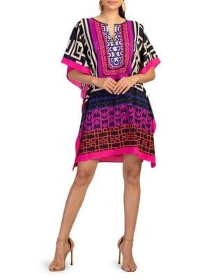 Trina Turk Mariposa Mosiac Cotton Sateen Theodora Dress