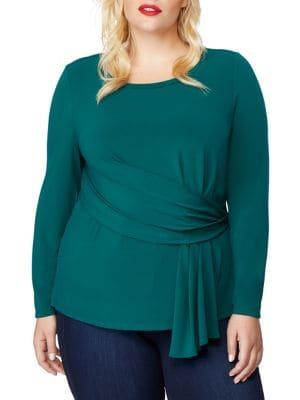 Rebel Wilson X Angels Plus Long-sleeve Side Knot Tee
