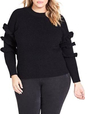 City Chic Plus Sweet Ruffle Jumper