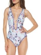 Isabella Rose Whisper Sister Plunge One-piece Swimsuit