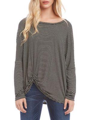 Karen Kane Striped Pick-up Top