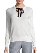 Michael Michael Kors Petite Tie-neck Shimmer Sweater