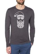 Original Penguin Slim-fit Santa Graphic Long-sleeve Tee