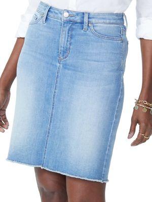 Nydj Frayed Hem Denim Skirt