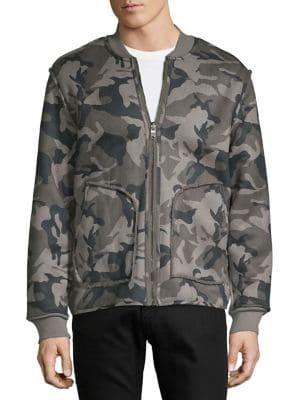 Lucky Brand Reversible Camo & Faux Fur Bomber Jacket
