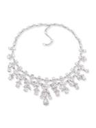 Givenchy Drama Silvertone And Crystal Bib Necklace