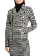 Lauren Ralph Lauren Houndstooth Moto Jacket