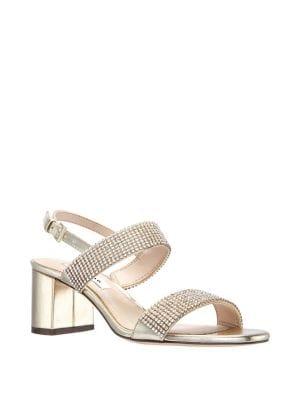 Nina Naomi Embellished Block Heel Sandals
