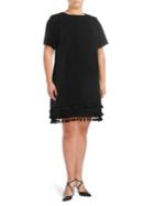 Calvin Klein Plus Tasseled Short-sleeve Shift Dress