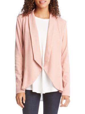 Karen Kane Drape Collared Faux Suede Jacket