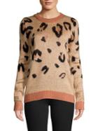 Harlow & Rose Metallic Leopard-print Sweater