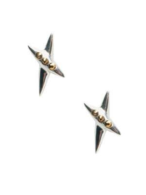 Sole Society Core Metal And Stone Two-tone And Crystal Stud Earrings