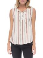 B Collection By Bobeau Camille Lace-up Top