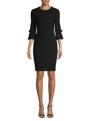 Karl Lagerfeld Paris Bow Sleeve Sheath Dress