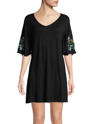 Honeydew Intimates Embroidered Floral Lounge Dress