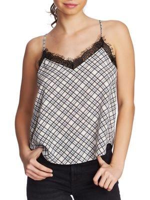 1.state Lace-trimmed Plaid Camisole