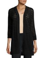 Nipon Boutique Perforated Knit Cardigan