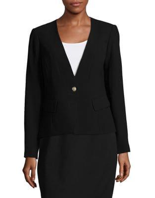 Karl Lagerfeld Paris V-neck Crepe Blazer