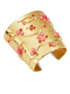 Oscar De La Renta Goldtone Floral Cluster Cuff Bracelet