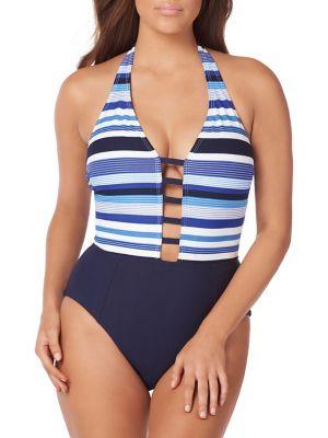 Amoressa Mykonos Gaea One-piece Striped Swimsuit