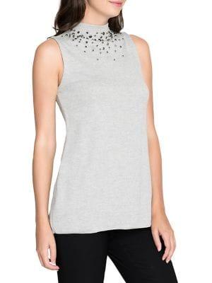 Nic+zoe Sleeveless Embellished Top