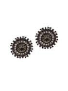 Marchesa Jet & Crystal Round Stud Earrings