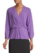 Diane Von Furstenberg Lila Tie-wrap Blouse