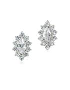 Carolee Cubic Zirconia Studded Button Clip-on Earrings