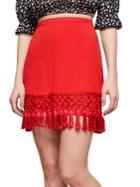 Miss Selfridge High-rise Tassle Skirt