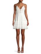 Astr The Label Paulina Lace Ruffle Mini Dress
