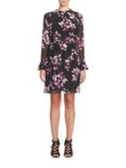 Cynthia Steffe Cara Pleated Floral A-line Dress