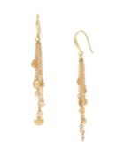 Robert Lee Morris Collection Golden Target Chain Linear Drop Earrings
