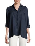 Jones New York Flounce-hem Shirt