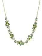 Givenchy Floral Goldtone And Crystal Necklace