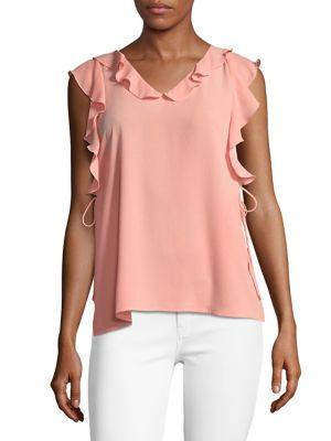 Ivanka Trump Ruffled Sleeveless Top