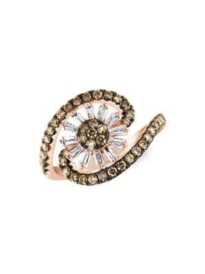 Le Vian Sunflower 14k Strawberry Gold?vanilla Diamonds?and Chocolate Diamonds? Ring