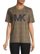 Michael Michael Kors Logo Leopard-print T-shirt