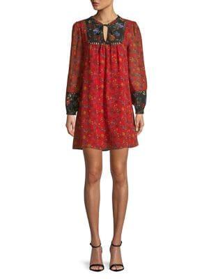Kensie Floral Printed Smock Dress