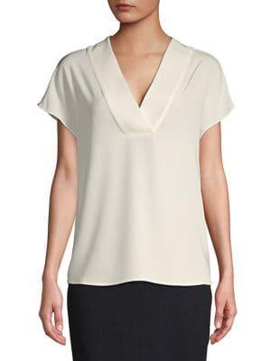 Calvin Klein Short Sleeve Chiffon Top